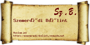 Szemerédi Bálint névjegykártya
