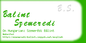 balint szemeredi business card